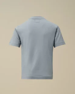 Clothing 10-14<C.P. Company U16 Cotton Jersey 30/1 Label Style T-Shirt Flint Stone – Blue