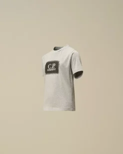 Clothing 2-3<C.P. Company U16 Cotton Jersey 30/1 Label Style T-Shirt Grey Melange