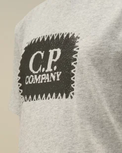Clothing 2-3<C.P. Company U16 Cotton Jersey 30/1 Label Style T-Shirt Grey Melange