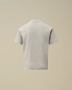 Clothing 4-8<C.P. Company U16 Cotton Jersey 30/1 Label Style T-Shirt Grey Melange