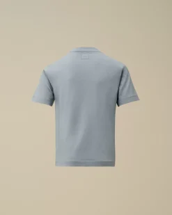 Clothing 4-8<C.P. Company U16 Cotton Jersey 30/1 Label Style T-Shirt Flint Stone – Blue
