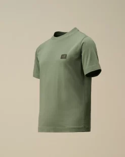 Clothing 10-14<C.P. Company U16 Cotton Jersey 30/1 Logo T-Shirt Artichoke Green