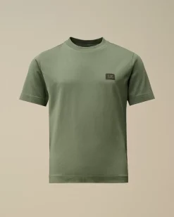 Clothing 10-14<C.P. Company U16 Cotton Jersey 30/1 Logo T-Shirt Artichoke Green