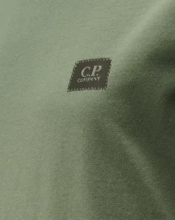 Clothing 10-14<C.P. Company U16 Cotton Jersey 30/1 Logo T-Shirt Artichoke Green