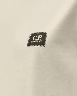 Clothing 10-14<C.P. Company U16 Cotton Jersey 30/1 Logo T-Shirt Gauze White