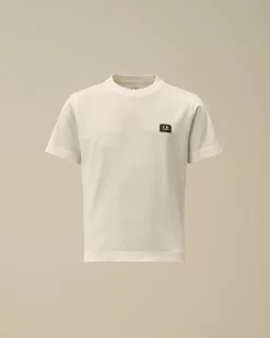 Clothing 4-8<C.P. Company U16 Cotton Jersey 30/1 Logo T-Shirt Gauze White