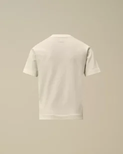 Clothing 4-8<C.P. Company U16 Cotton Jersey 30/1 Logo T-Shirt Gauze White