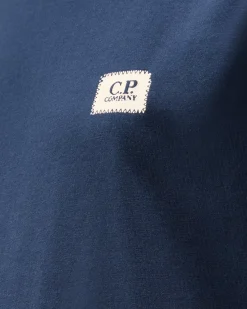 Clothing 2-3<C.P. Company U16 Cotton Jersey 30/1 Logo T-Shirt Estate Blue