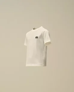 Clothing 2-3<C.P. Company U16 Cotton Jersey 30/1 Logo T-Shirt Gauze White
