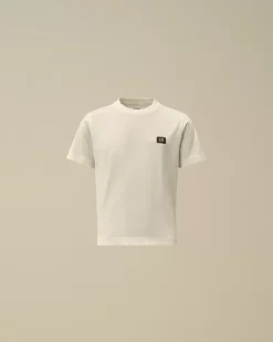 Clothing 2-3<C.P. Company U16 Cotton Jersey 30/1 Logo T-Shirt Gauze White