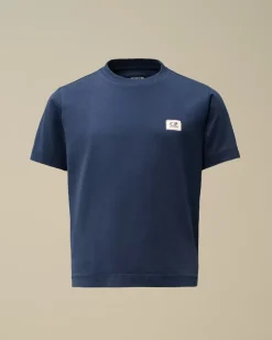Clothing 10-14<C.P. Company U16 Cotton Jersey 30/1 Logo T-Shirt Estate Blue