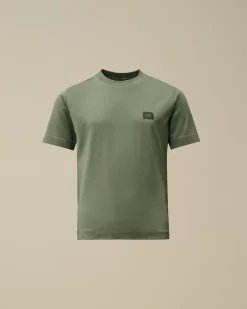 Clothing 4-8<C.P. Company U16 Cotton Jersey 30/1 Logo T-Shirt Artichoke Green