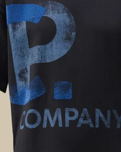Clothing 4-8<C.P. Company U16 Cotton Jersey 30/1 Maxi Logo T-Shirt Total Eclipse – Blue