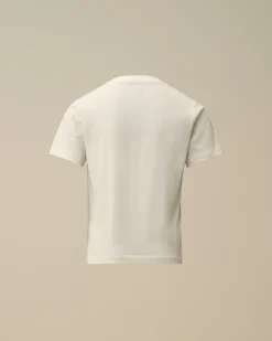 Clothing 4-8<C.P. Company U16 Cotton Jersey 30/1 Printed Logo T-Shirt Gauze White