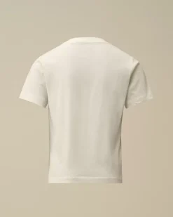 Clothing 10-14<C.P. Company U16 Cotton Jersey 30/1 Printed Logo T-Shirt Gauze White