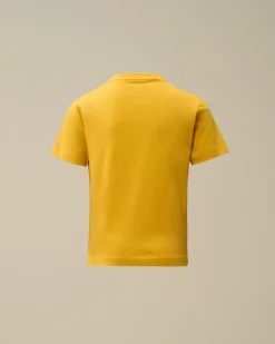 Clothing 4-8<C.P. Company U16 Cotton Jersey 30/1 Printed Logo T-Shirt Golden Rod - Yellow