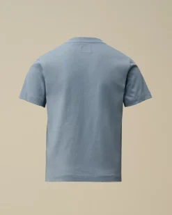 Clothing 10-14<C.P. Company U16 Cotton Jersey 30/1 Printed Logo T-Shirt Flint Stone – Blue
