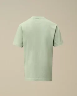Clothing 10-14<C.P. Company U16 Cotton Jersey 30/1 Twisted Logo T-Shirt Chinois Green