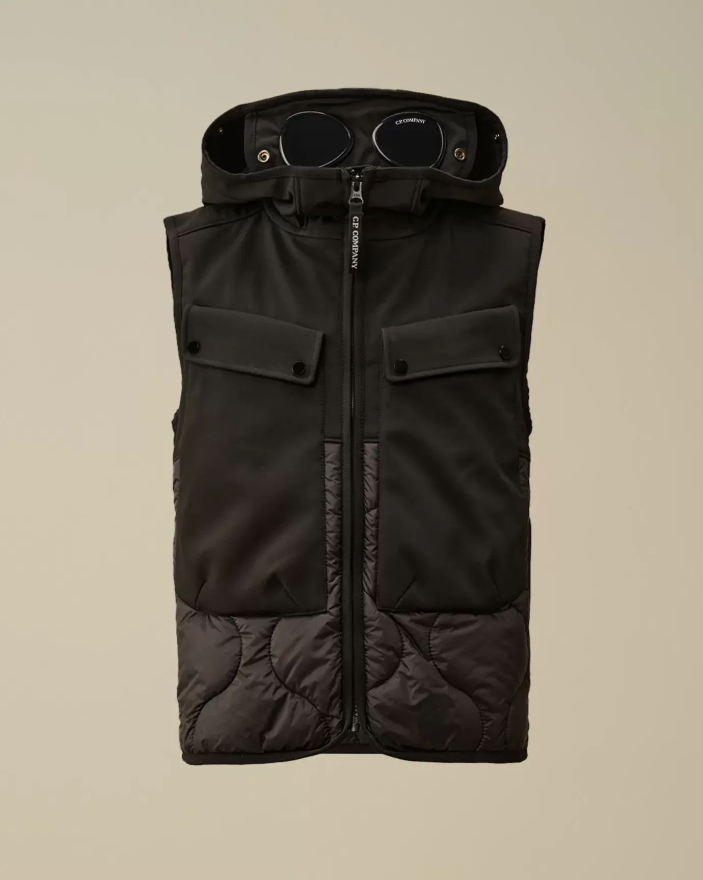 Clothing 10-14<C.P. Company U16 C.P. Shell-R Mixed Goggle Vest Black