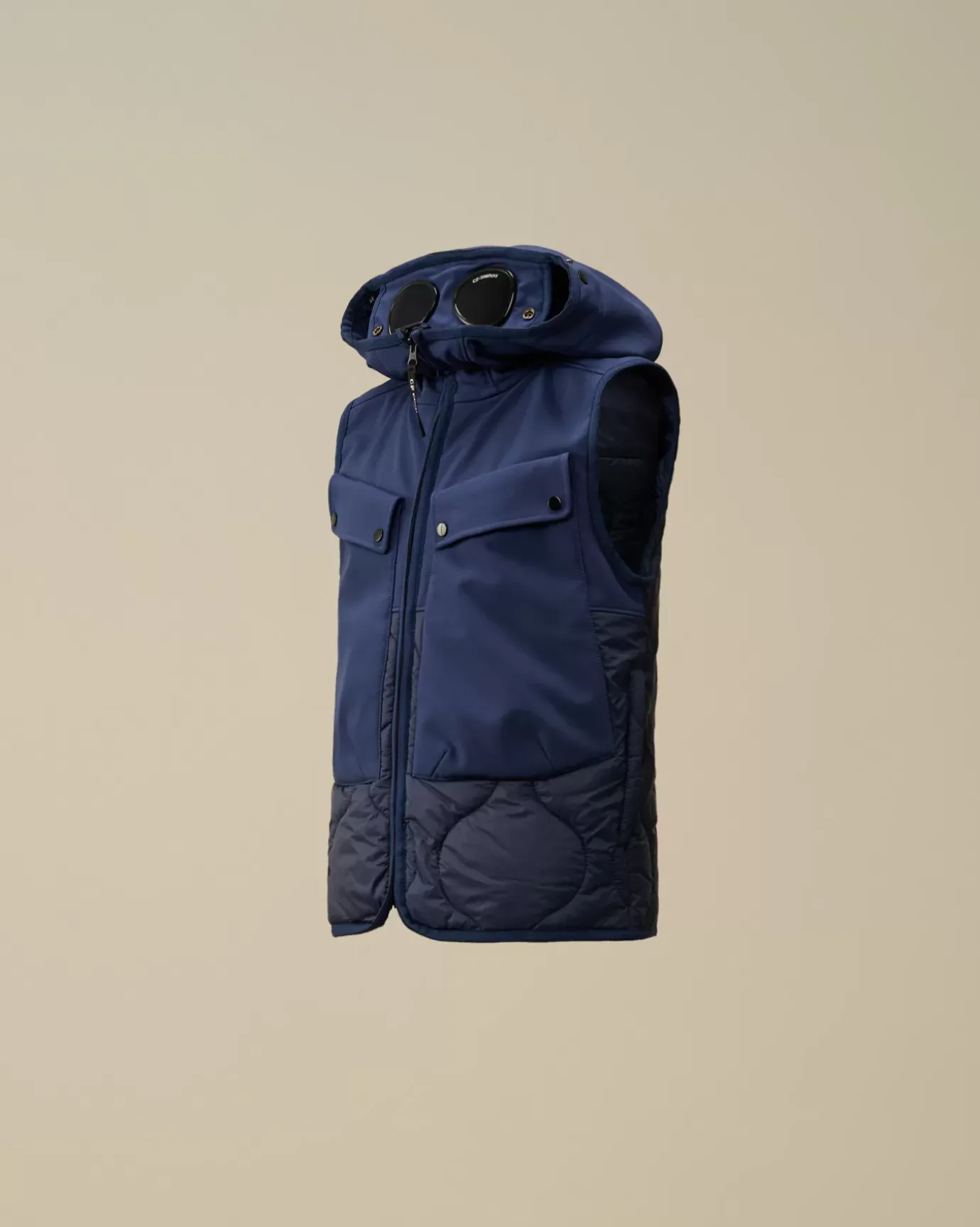 Clothing 4-8<C.P. Company U16 C.P. Shell-R Mixed Goggle Vest Estate Blue