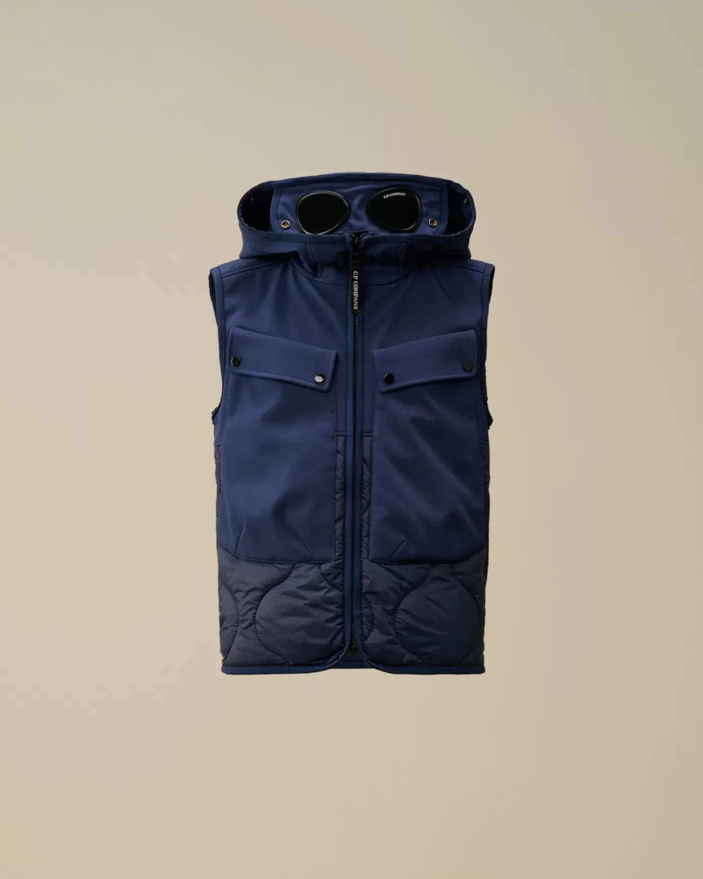 Clothing 4-8<C.P. Company U16 C.P. Shell-R Mixed Goggle Vest Estate Blue