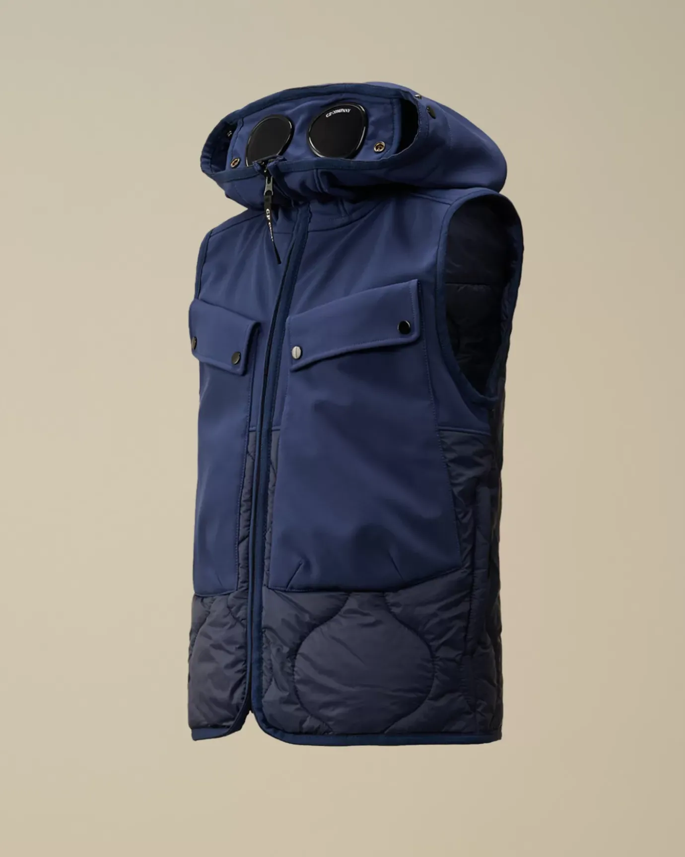 Clothing 10-14<C.P. Company U16 C.P. Shell-R Mixed Goggle Vest Estate Blue