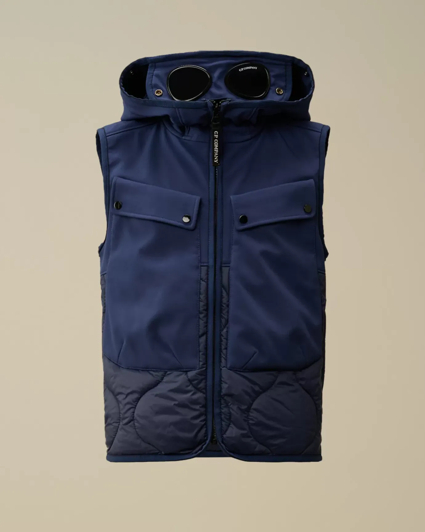 Clothing 10-14<C.P. Company U16 C.P. Shell-R Mixed Goggle Vest Estate Blue