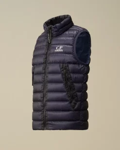 Clothing 10-14<C.P. Company U16 D.D. Shell Ripstop Logo Down Vest Estate Blue