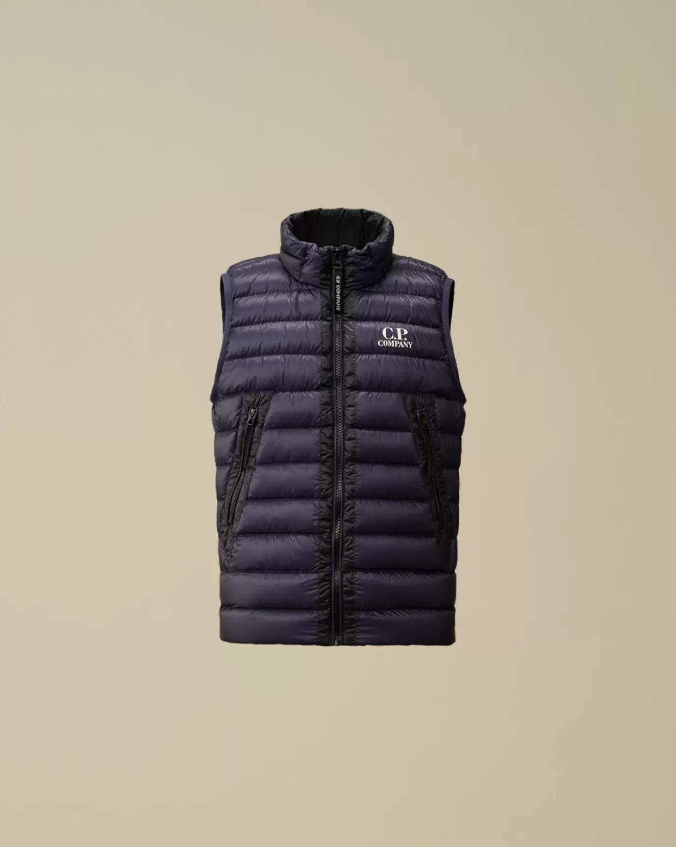 Clothing 2-3<C.P. Company U16 D.D. Shell Ripstop Logo Down Vest Estate Blue