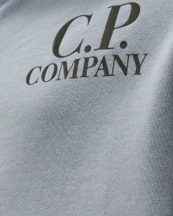 Clothing 4-8<C.P. Company U16 Diagonal Fleece Goggle Zipped Hooded Sweatshirt Flint Stone – Blue