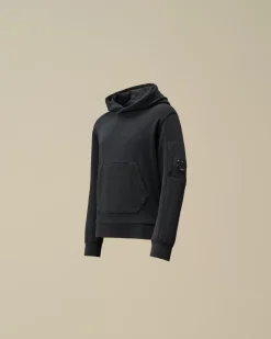 Clothing 2-3<C.P. Company U16 Diagonal Fleece Hooded Sweatshirt Total Eclipse – Blue