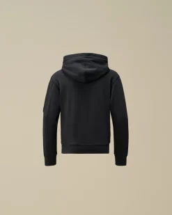 Clothing 2-3<C.P. Company U16 Diagonal Fleece Hooded Sweatshirt Total Eclipse – Blue