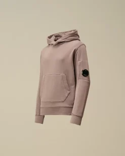 Clothing 4-8<C.P. Company U16 Diagonal Fleece Hooded Sweatshirt Purple Dove