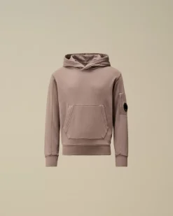 Clothing 2-3<C.P. Company U16 Diagonal Fleece Hooded Sweatshirt Purple Dove