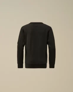 Clothing 4-8<C.P. Company U16 Diagonal Fleece Lens Crew Neck Sweatshirt Black