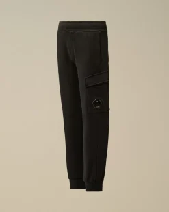 Clothing 4-8<C.P. Company U16 Diagonal Fleece Lens Sweatpants Black