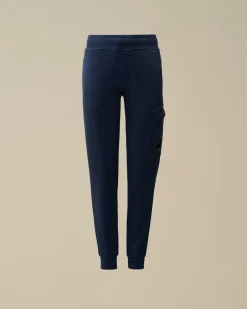 Clothing 2-3<C.P. Company U16 Diagonal Fleece Lens Sweatpants Estate Blue