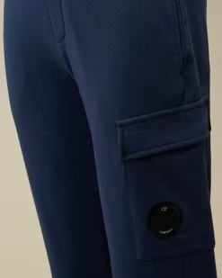 Clothing 2-3<C.P. Company U16 Diagonal Fleece Lens Sweatpants Estate Blue