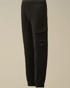 Clothing 10-14<C.P. Company U16 Diagonal Fleece Lens Sweatpants Black