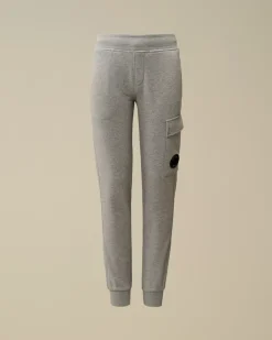 Clothing 4-8<C.P. Company U16 Diagonal Fleece Lens Sweatpants Grey Melange