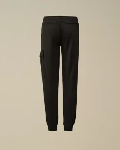 Clothing 2-3<C.P. Company U16 Diagonal Fleece Lens Sweatpants Black