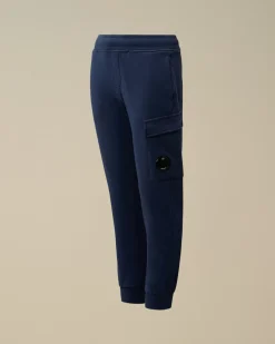Clothing 4-8<C.P. Company U16 Diagonal Fleece Lens Sweatpants Estate Blue