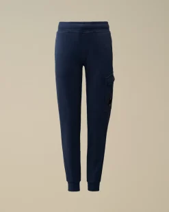 Clothing 4-8<C.P. Company U16 Diagonal Fleece Lens Sweatpants Estate Blue