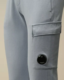 Clothing 4-8<C.P. Company U16 Diagonal Fleece Lens Sweatpants Flint Stone – Blue