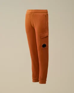 Clothing 4-8<C.P. Company U16 Diagonal Fleece Lens Sweatpants Bombay Brown