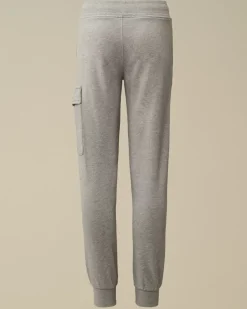 Clothing 10-14<C.P. Company U16 Diagonal Fleece Lens Sweatpants Grey Melange