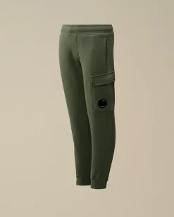 Clothing 2-3<C.P. Company U16 Diagonal Fleece Lens Sweatpants Artichoke Green