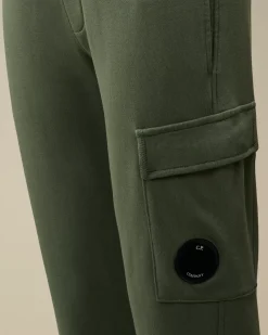 Clothing 2-3<C.P. Company U16 Diagonal Fleece Lens Sweatpants Artichoke Green