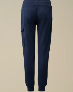 Clothing 10-14<C.P. Company U16 Diagonal Fleece Lens Sweatpants Estate Blue