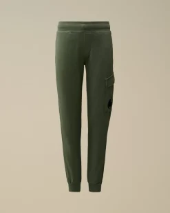 Clothing 4-8<C.P. Company U16 Diagonal Fleece Lens Sweatpants Artichoke Green